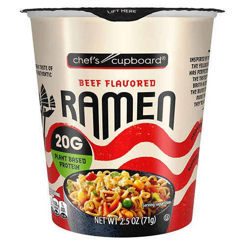 Chef's Cupboard Beef Flavored Protein Ramen, 2.5 oz